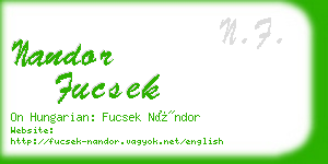 nandor fucsek business card